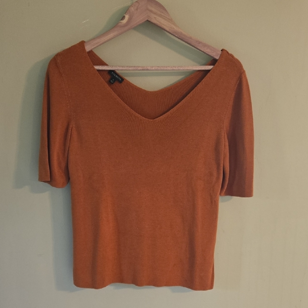 Talbots Burnt Orange Knit Top